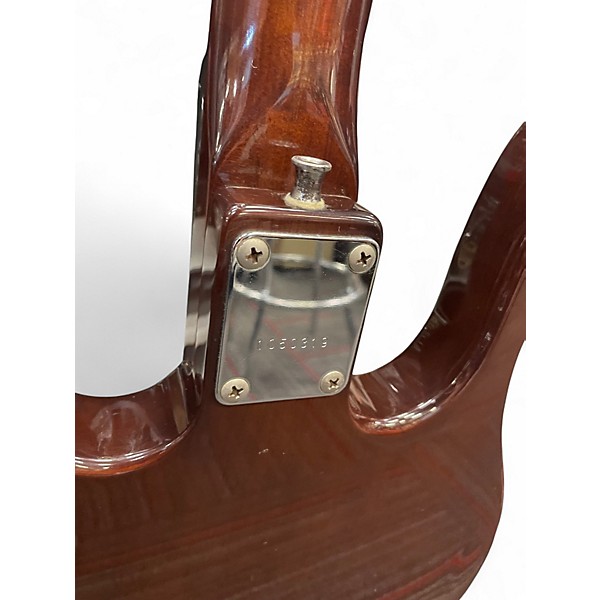 Vintage 1981 Hondo longhorn Walnut Solid Body Electric Guitar