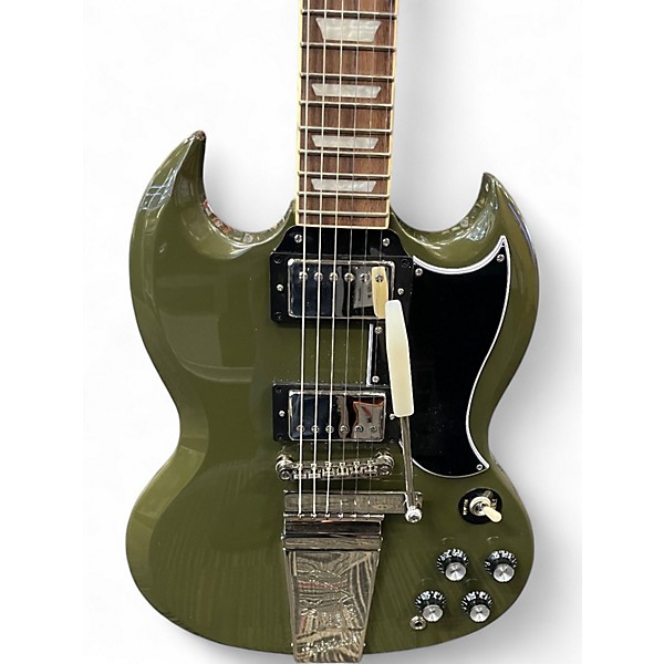 ギター Epiphone SG Standard Olive Drab Green Epiphone SG Standard 1961 Maestro Vibrola Olive Drab Green