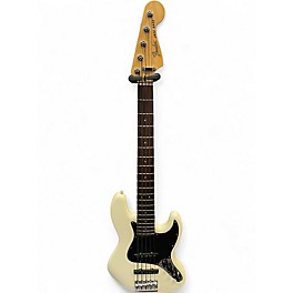 Used Fender Deluxe Active Jazz Bass V 5 String Alpine White Electric Bass Guitar