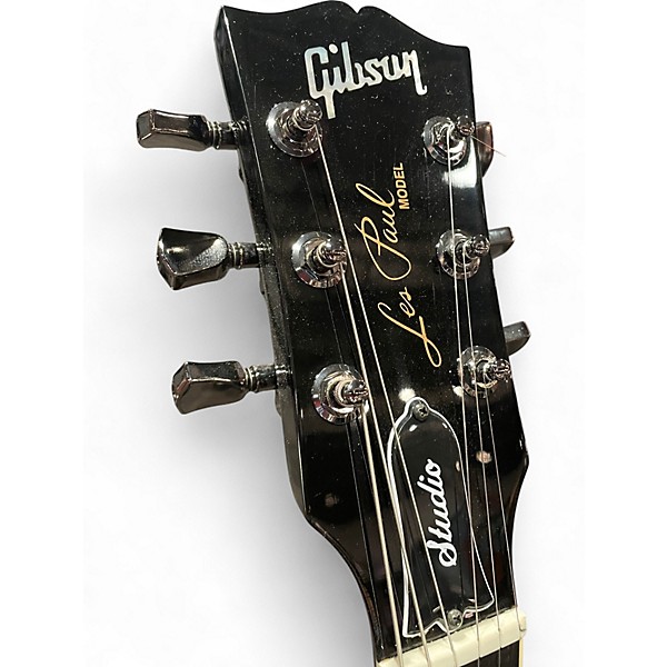 Used Gibson Les Paul Studio Session Trans Black Solid Body Electric Guitar