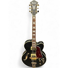 Used Ibanez AF75G Black Hollow Body Electric Guitar
