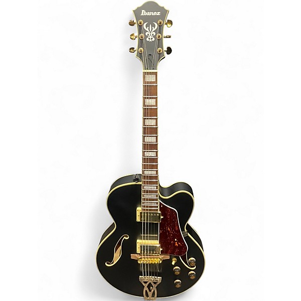 Used Ibanez AF75G Black Hollow Body Electric Guitar