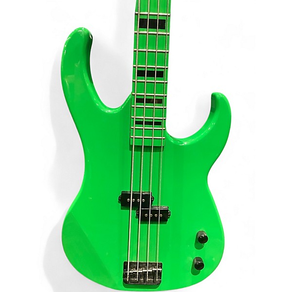 Used Dean Custom Zone 4-String Nuclear Green Electric Bass Guitar