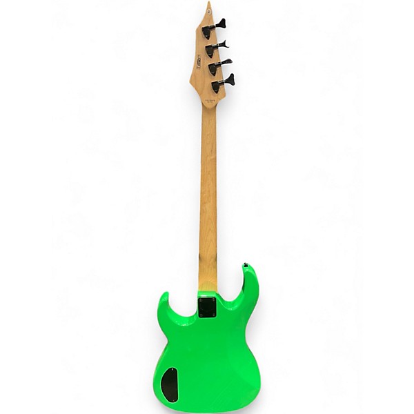 Used Dean Custom Zone 4-String Nuclear Green Electric Bass Guitar