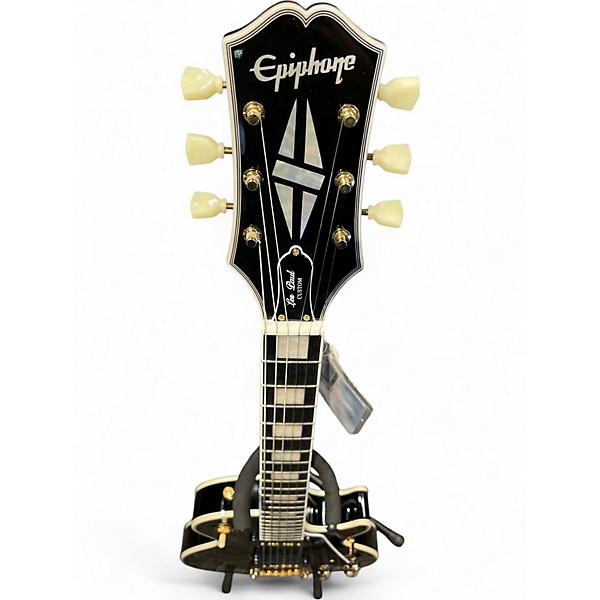 Used Epiphone Les Paul Custom Black Solid Body Electric Guitar