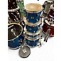 Used Ludwig 5 Piece Element Evolution blue sparkle Drum Kit thumbnail