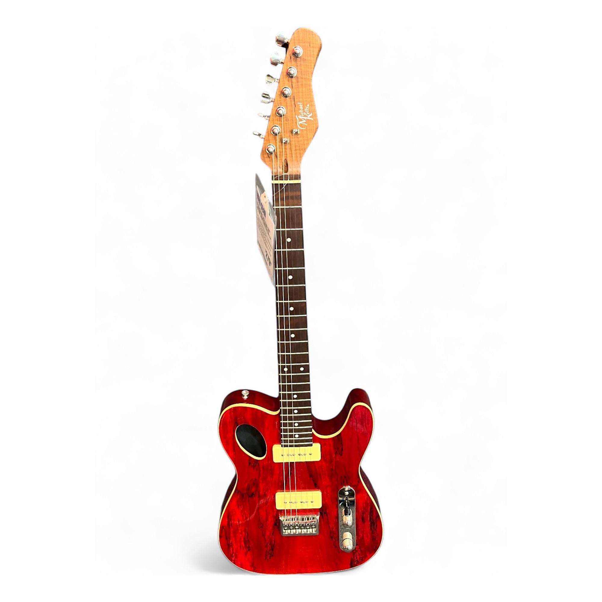 ギター Michael Kelly 1962 Flame Transparent Red Used Michael Kelly 59 Port Thinline Transparent Red Hollow