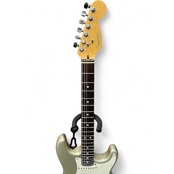 Vintage 1997 Fender American Standard Stratocaster Inca Silver Solid Body Electric Guitar