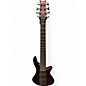 Used Schecter Guitar Research Stiletto Custom 6 String Trans Red Electric Bass Guitar thumbnail