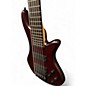 Used Schecter Guitar Research Stiletto Custom 6 String Trans Red Electric Bass Guitar