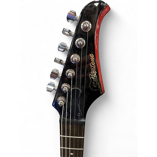 Used Silvertone PSAP1 Apocalypse Kiss Paul Stanley Black Solid Body Electric Guitar