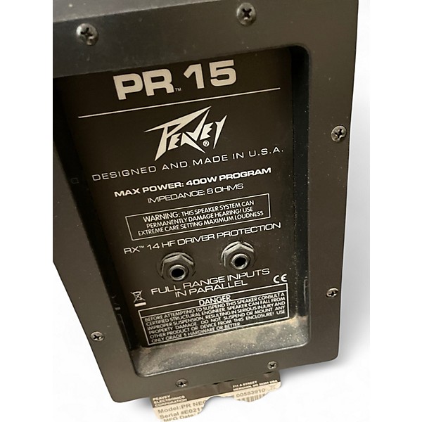 Used Peavey PR15 15in 2 Way Unpowered Speaker