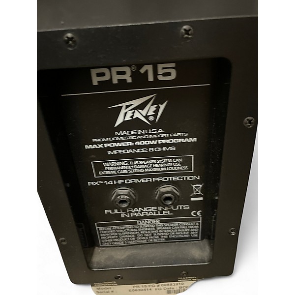 Used Peavey PR15 15in 2 Way Unpowered Speaker
