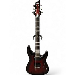 Used Schecter Guitar Research Demon 6 Trans Red Solid Body Electric Guitar
