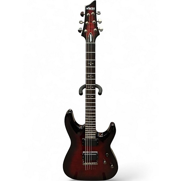 Used Schecter Guitar Research Demon 6 Trans Red Solid Body Electric Guitar