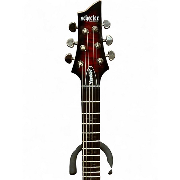 Used Schecter Guitar Research Demon 6 Trans Red Solid Body Electric Guitar