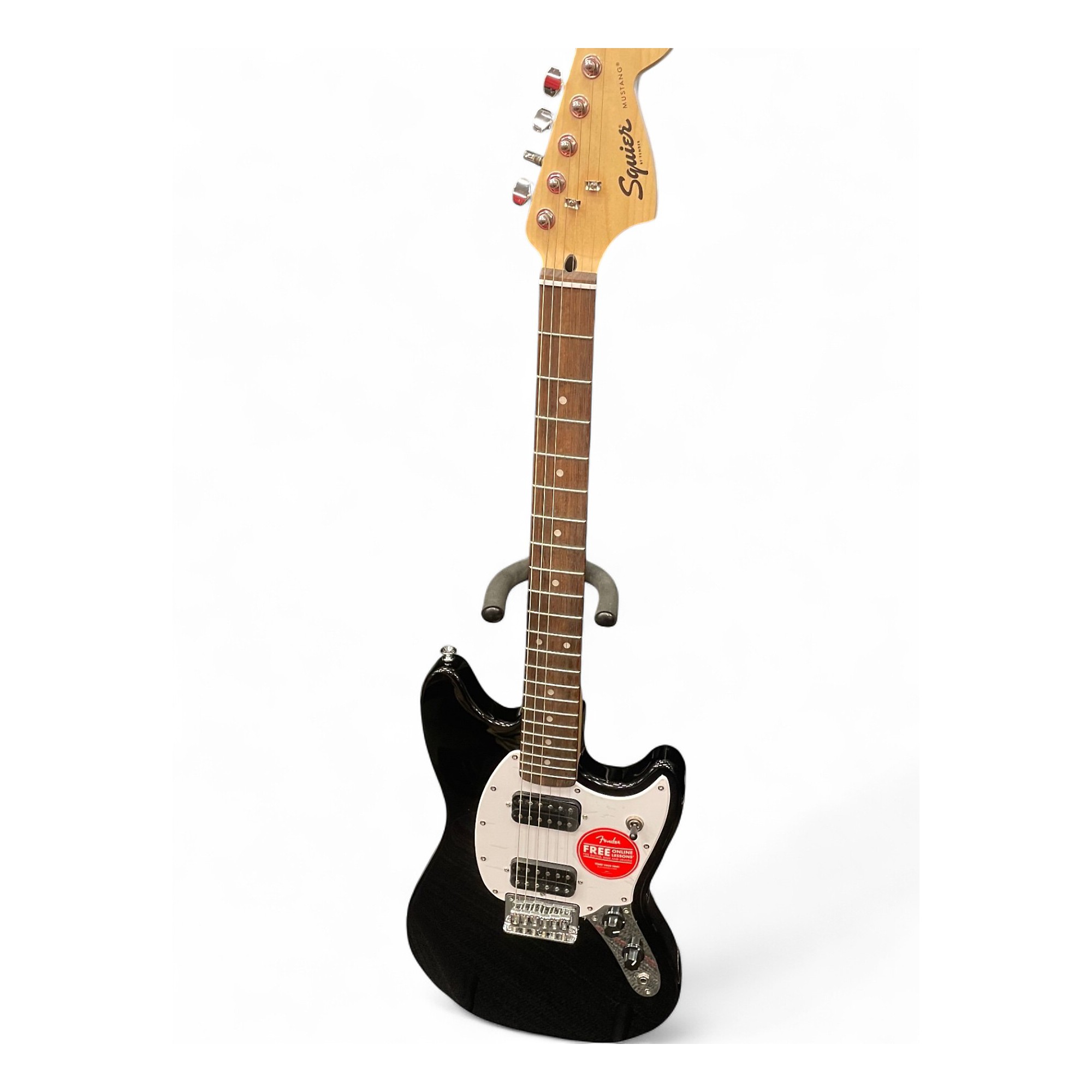 Used Squier Bullet Mustang HH Black and White Solid Body