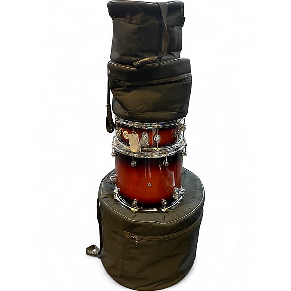 Used DW 5 Piece Design Series 5 Piece Drum Kit with Bags Tobacco Burst Drum Kit