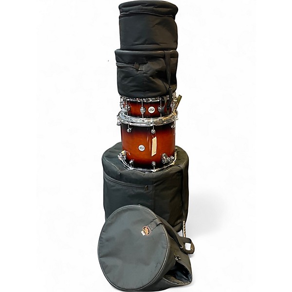 Used DW 5 Piece Design Series 5 Piece Drum Kit with Bags Tobacco Burst Drum Kit