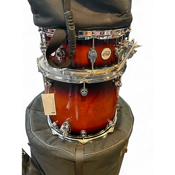 Used DW 5 Piece Design Series 5 Piece Drum Kit with Bags Tobacco Burst Drum Kit
