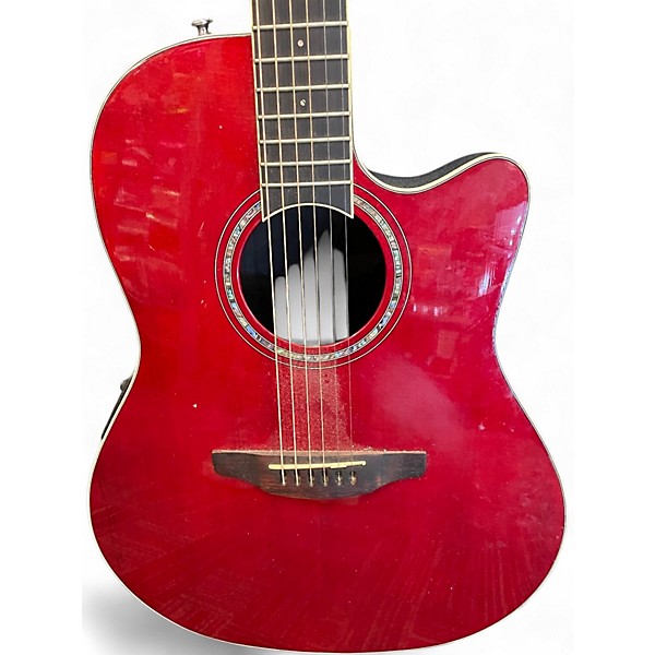 Used Ovation cs28 red Acoustic Electric Guitar
