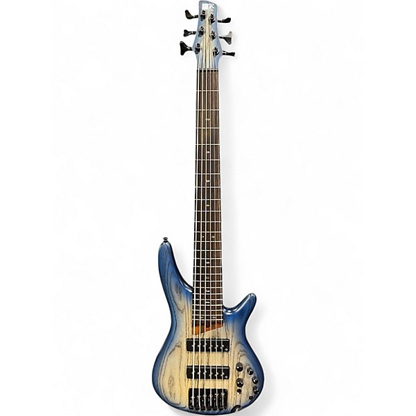 Used Ibanez SR606E Blue Electric Bass Guitar