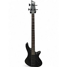 Used Schecter Guitar Research Stiletto STEALTH 4 String Black Electric Bass Guitar