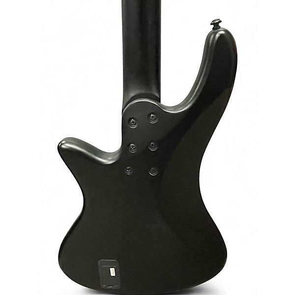 Used Schecter Guitar Research Stiletto STEALTH 4 String Black Electric Bass Guitar
