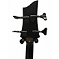 Used Schecter Guitar Research Stiletto STEALTH 4 String Black Electric Bass Guitar