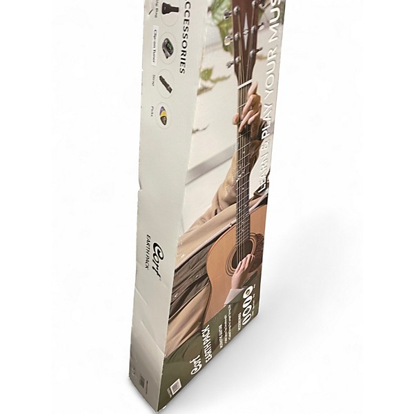 Used Cort Earth 60 Natural Acoustic Guitar Pack