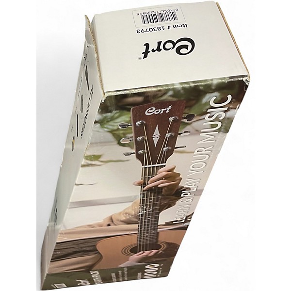 Used Cort Earth 60 Natural Acoustic Guitar Pack