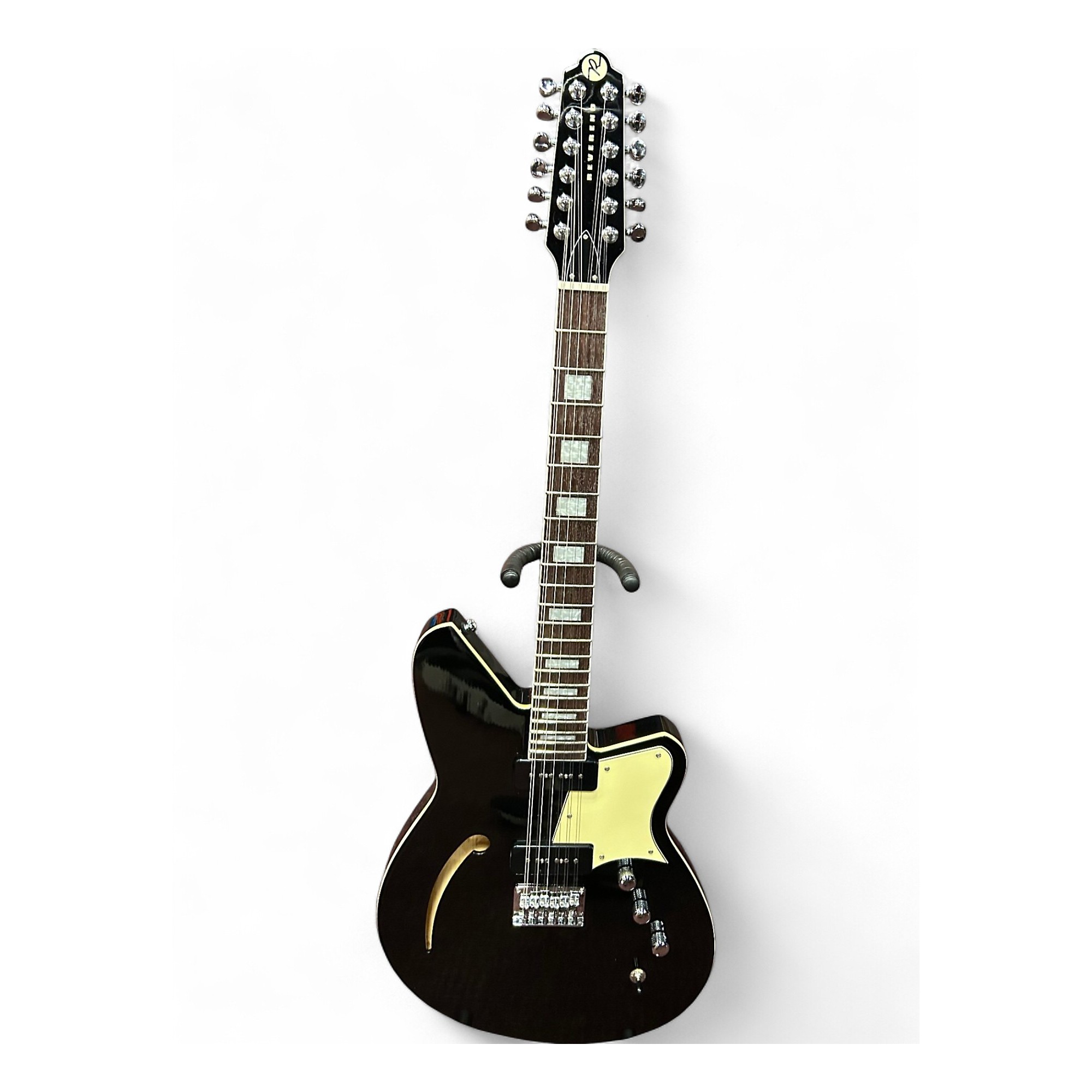 Used Reverend Airwave 12 Black Hollow Body Electric Guitar