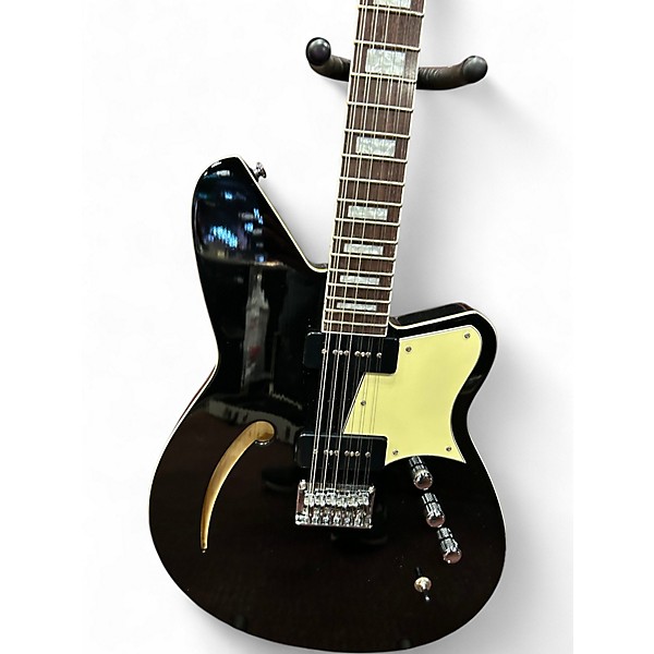 Used Reverend Airwave 12 Black Hollow Body Electric Guitar