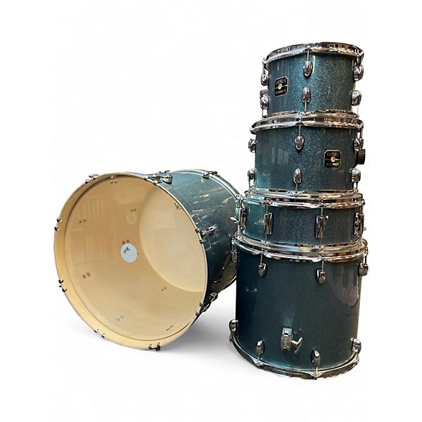 Used Gretsch Drums 5 Piece Energy BLUE SPARKLE Drum Kit