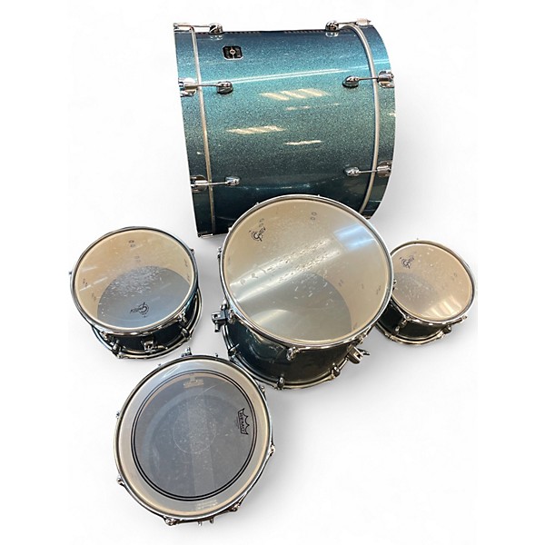 Used Gretsch Drums 5 Piece Energy BLUE SPARKLE Drum Kit