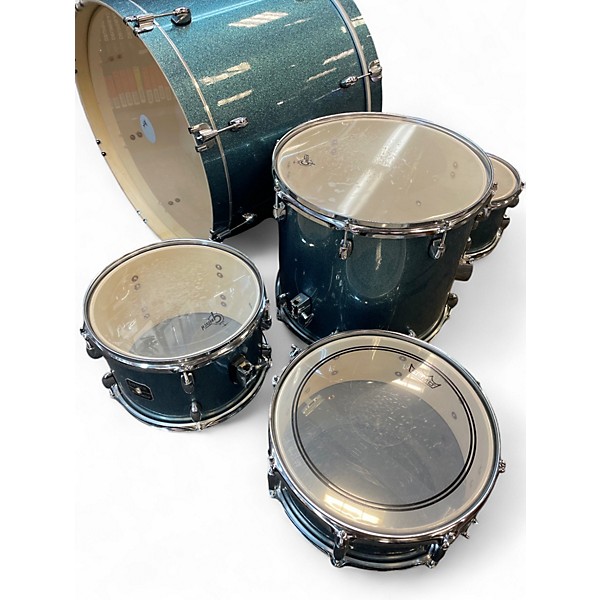 Used Gretsch Drums 5 Piece Energy BLUE SPARKLE Drum Kit