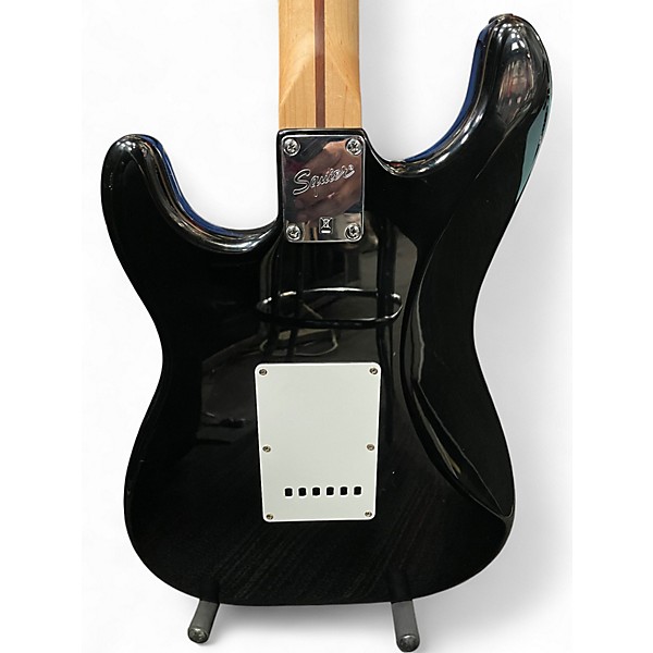 Used Squier Standard Stratocaster Black Solid Body Electric Guitar