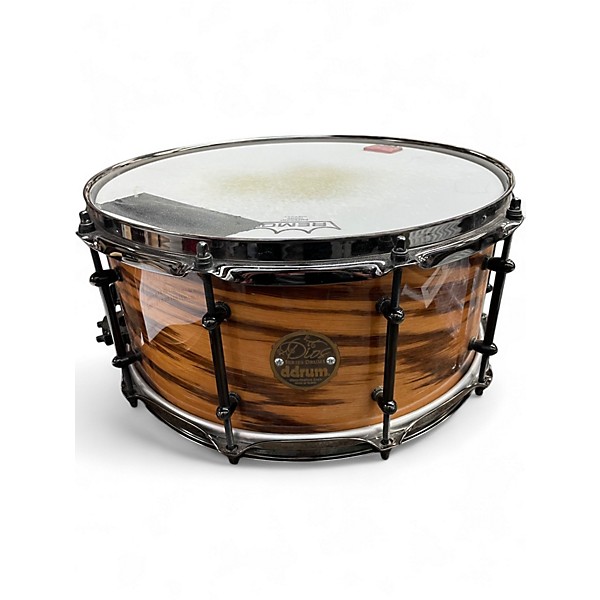 Used ddrum 14in Dios Series Snare zebra Drum