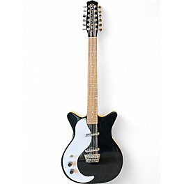 Used Danelectro 12SDC 12-String Black and White Solid Body Electric Guitar
