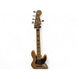 Used Squier classic vibe 70s 5 string jazz Natural Electric Bass Guitar