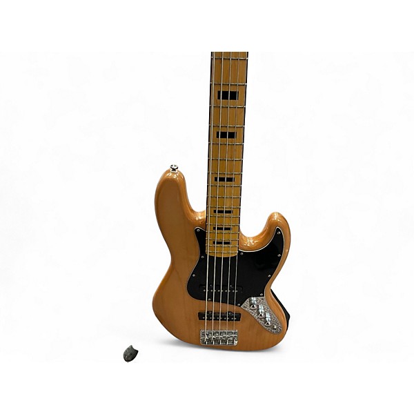 Used Squier classic vibe 70s 5 string jazz Natural Electric Bass Guitar