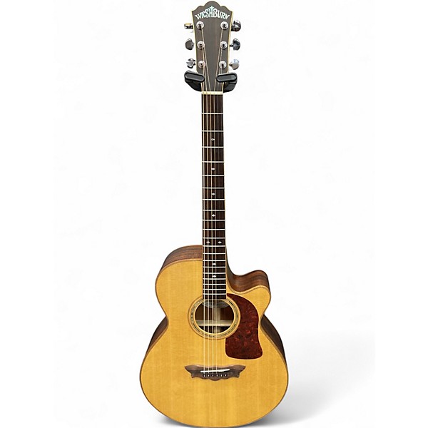 Used Washburn F52SWCE Vintage Natural Acoustic Electric Guitar