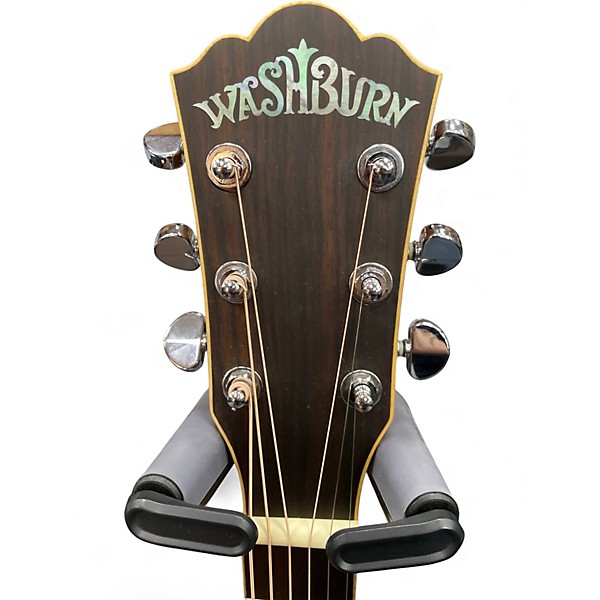 Used Washburn F52SWCE Vintage Natural Acoustic Electric Guitar