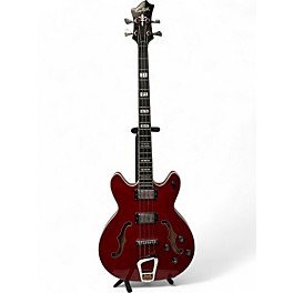 Used Hagstrom Viking Bass Red Electric Bass Guitar