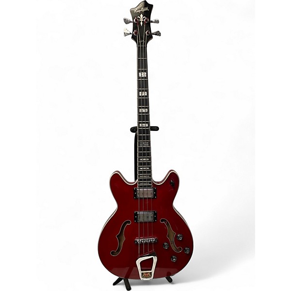 Used Hagstrom Viking Bass Red Electric Bass Guitar