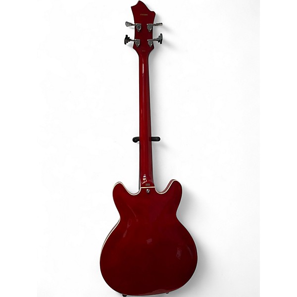 Used Hagstrom Viking Bass Red Electric Bass Guitar