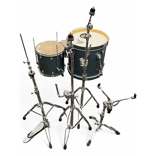 Used Gretsch Drums 5 Piece Energy With Hardware Teal Sparkle Drum Kit