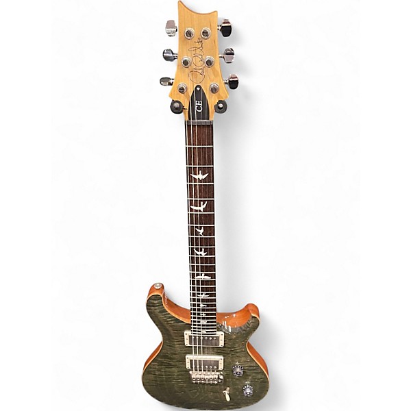 Used PRS CE24 Trampas Green Solid Body Electric Guitar