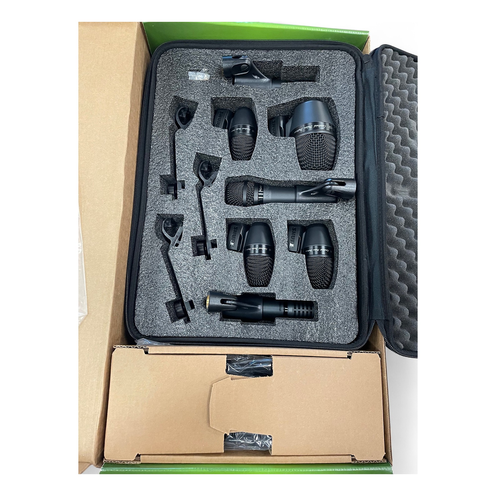 【未使用新品】SHURE　本格ドラムマイクキット　PGADRUMKIT7 SHURE シュア PGADRUMKIT7 ドラム用 ダイナミックマイク 7本