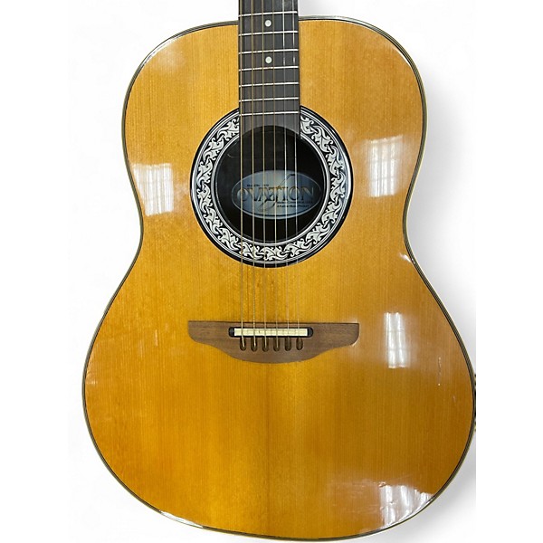 Used Ovation 1639 Natural Acoustic Electric Guitar